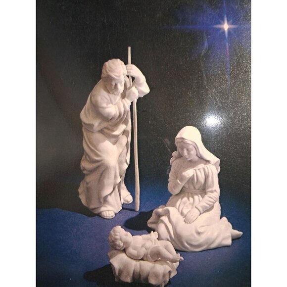 Avon Nativity Collectibles Holy Family Set Of Three Porcelain Figurines - Picture 3 of 8